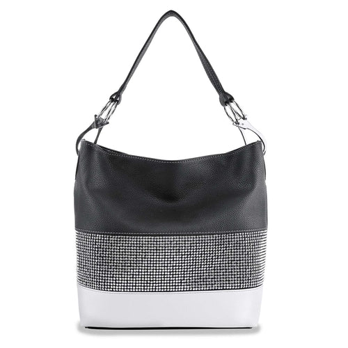 Bling Accent Banded Hobo