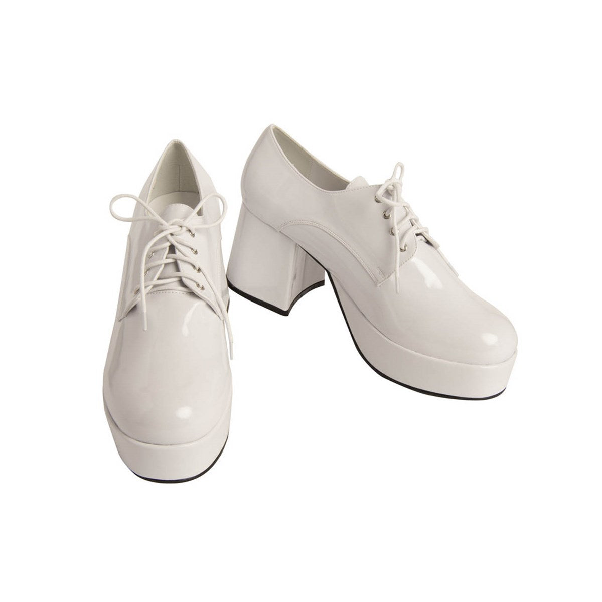 Rubies 283957 Mens Pimp Platform White Shoes, Size 8-9