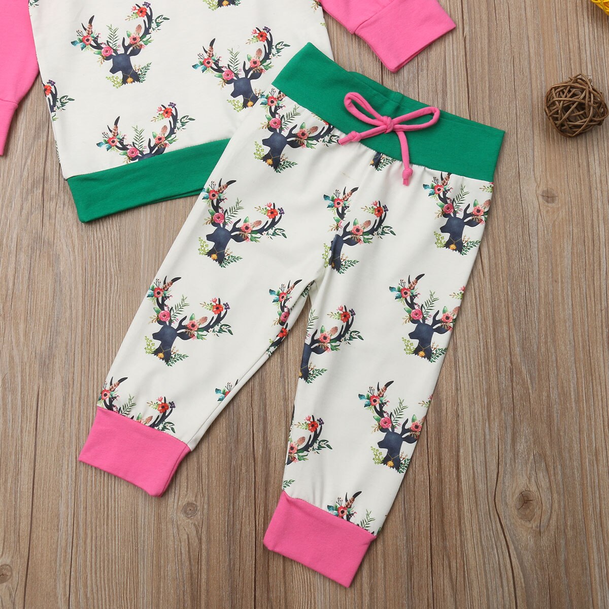 Baby Christmas Cotton Clothes Sets Toddler Kid