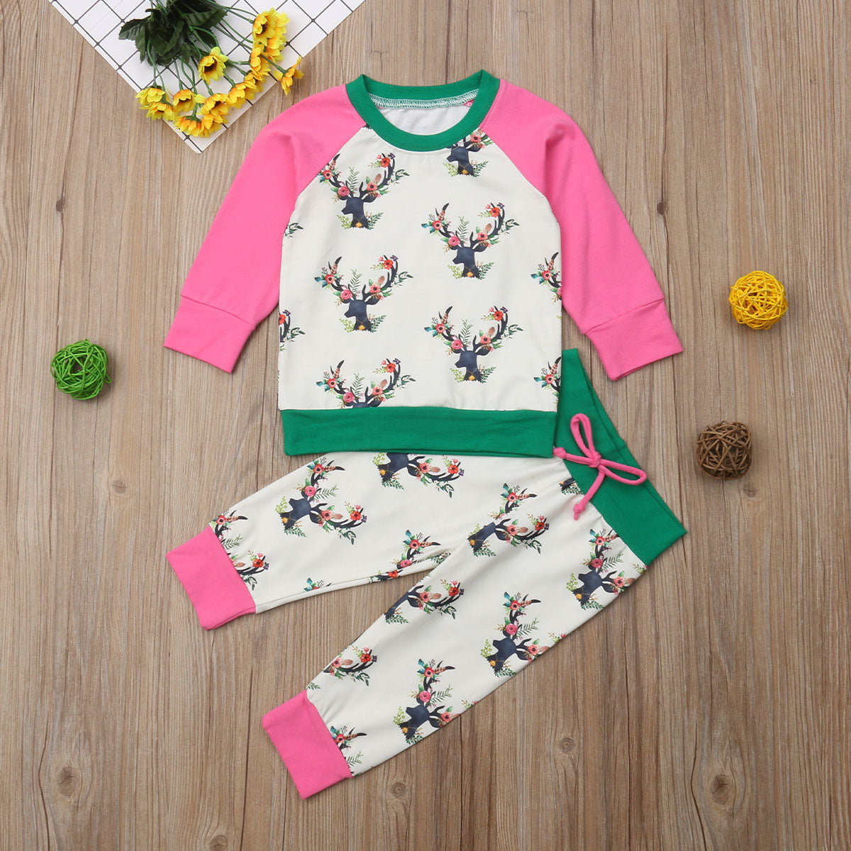 Baby Christmas Cotton Clothes Sets Toddler Kid