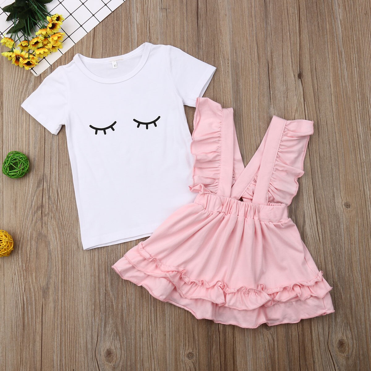 Baby Clothes Set New Infant Kid Baby Girl Eyelash