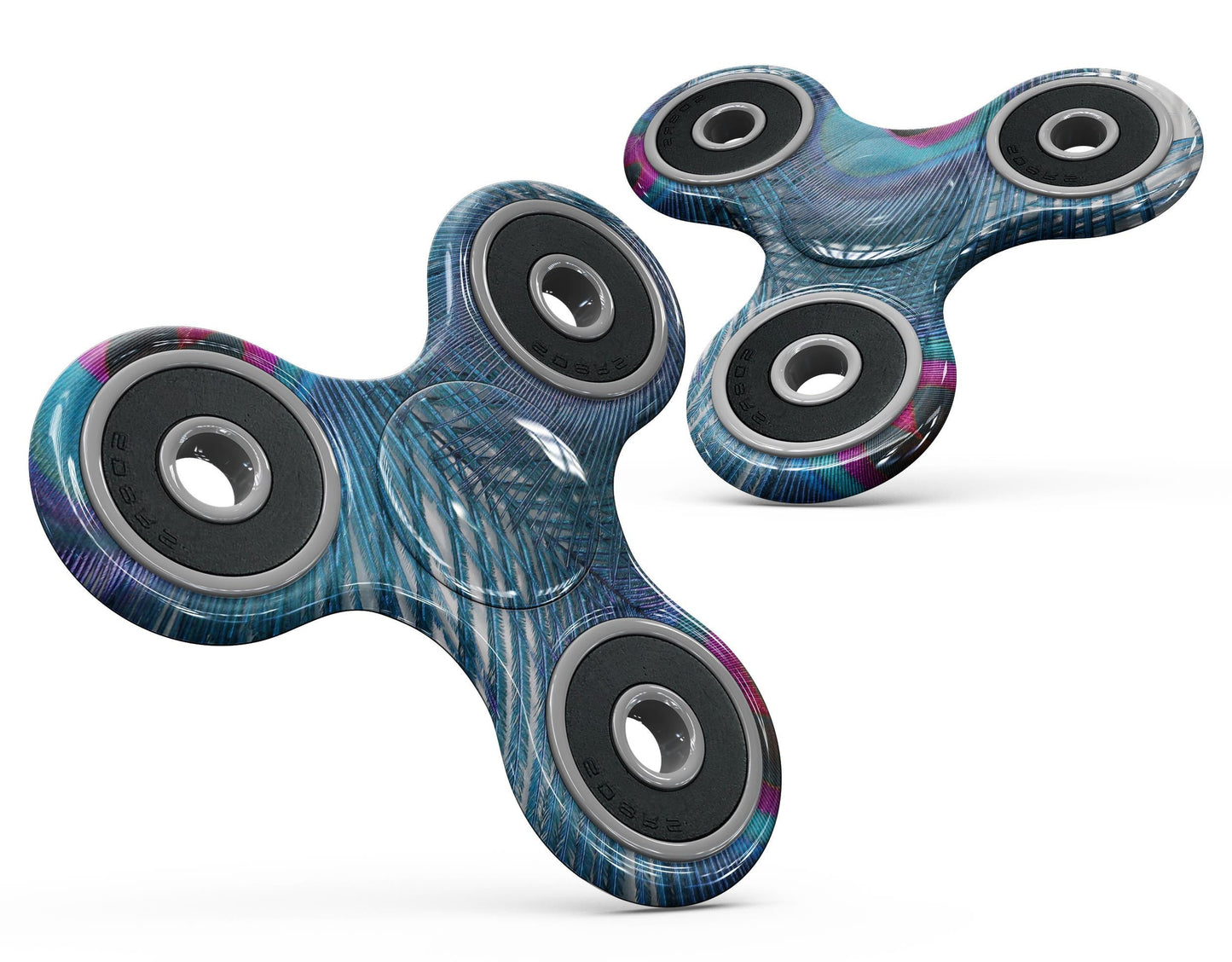 Blue Peacock Full-Body Fidget Spinner Skin-Kit