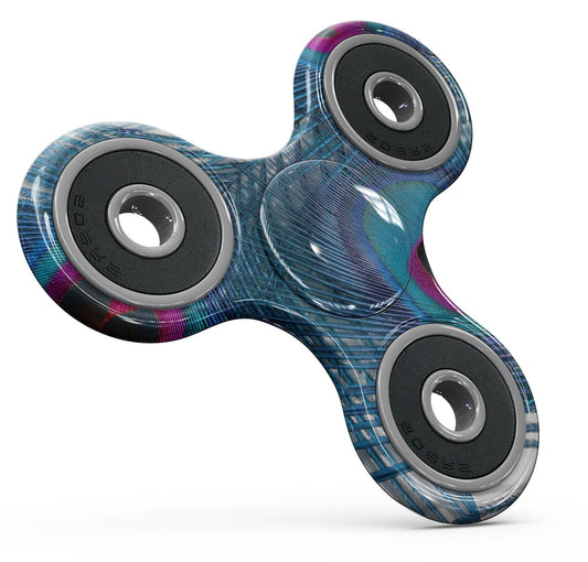 Blue Peacock Full-Body Fidget Spinner Skin-Kit
