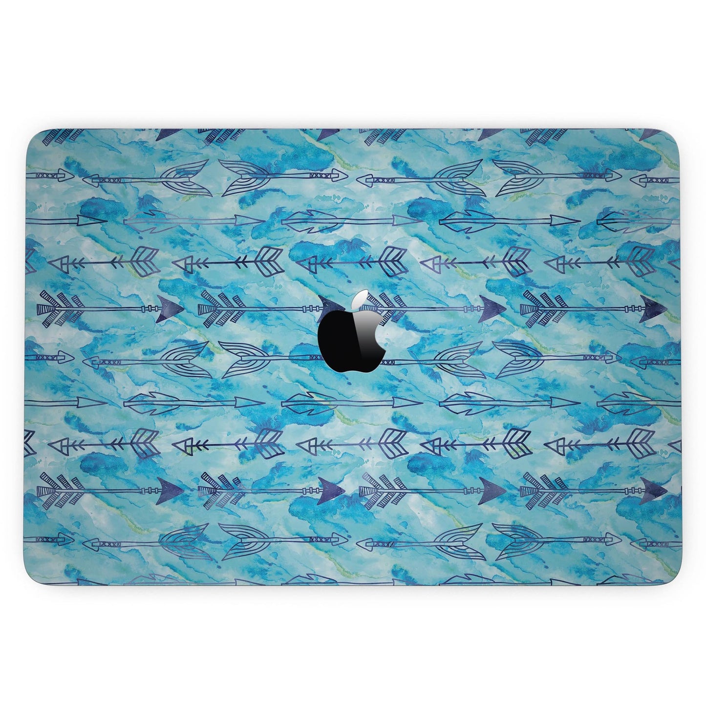 Blue Tribal Arrow Pattern - MacBook Pro with Touch Bar Skin Kit