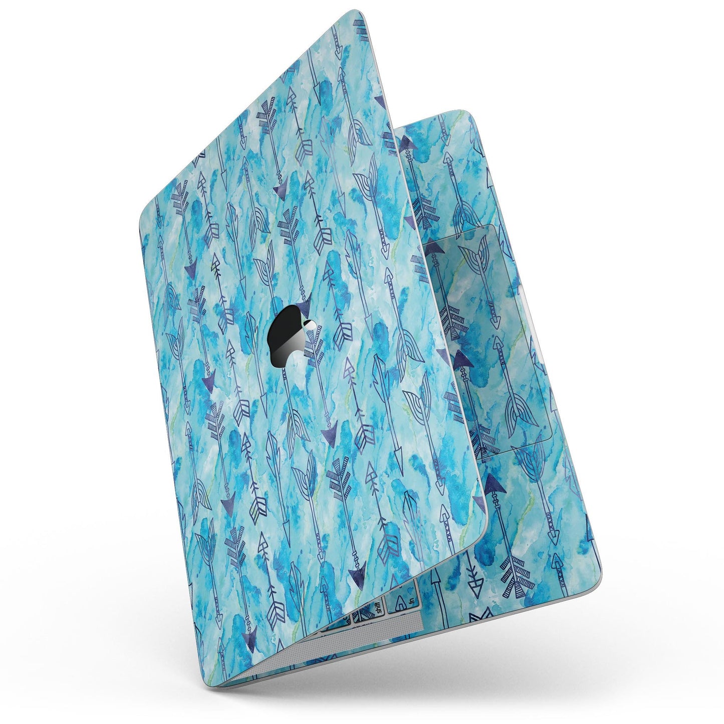 Blue Tribal Arrow Pattern - MacBook Pro with Touch Bar Skin Kit