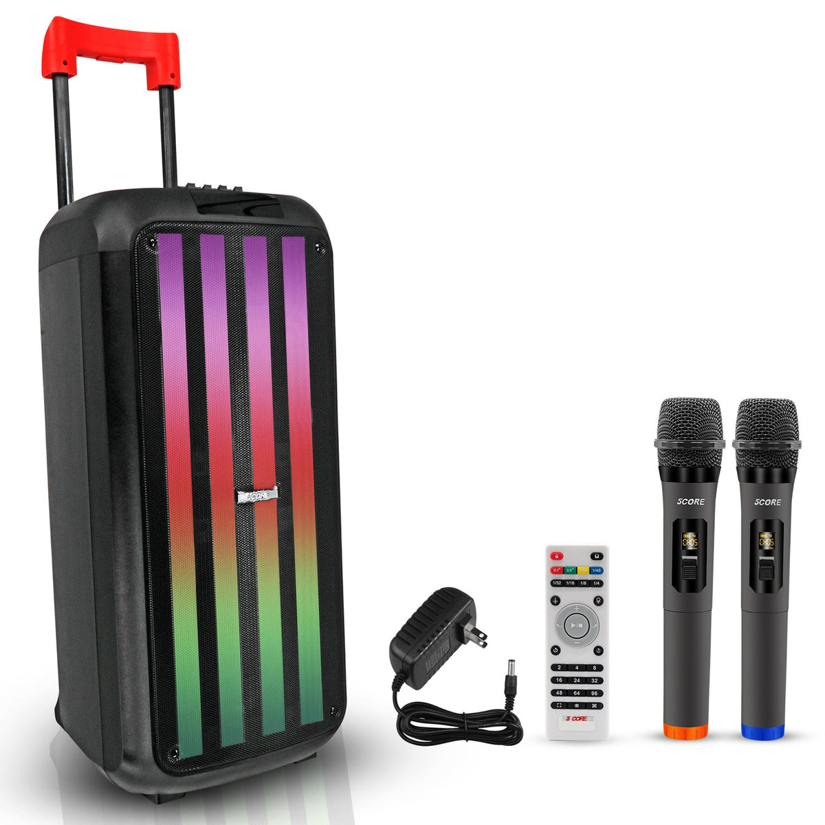 5Core Bluetooth Party Speaker 8 inch PA RGB Partybox Karaoke Machine +
