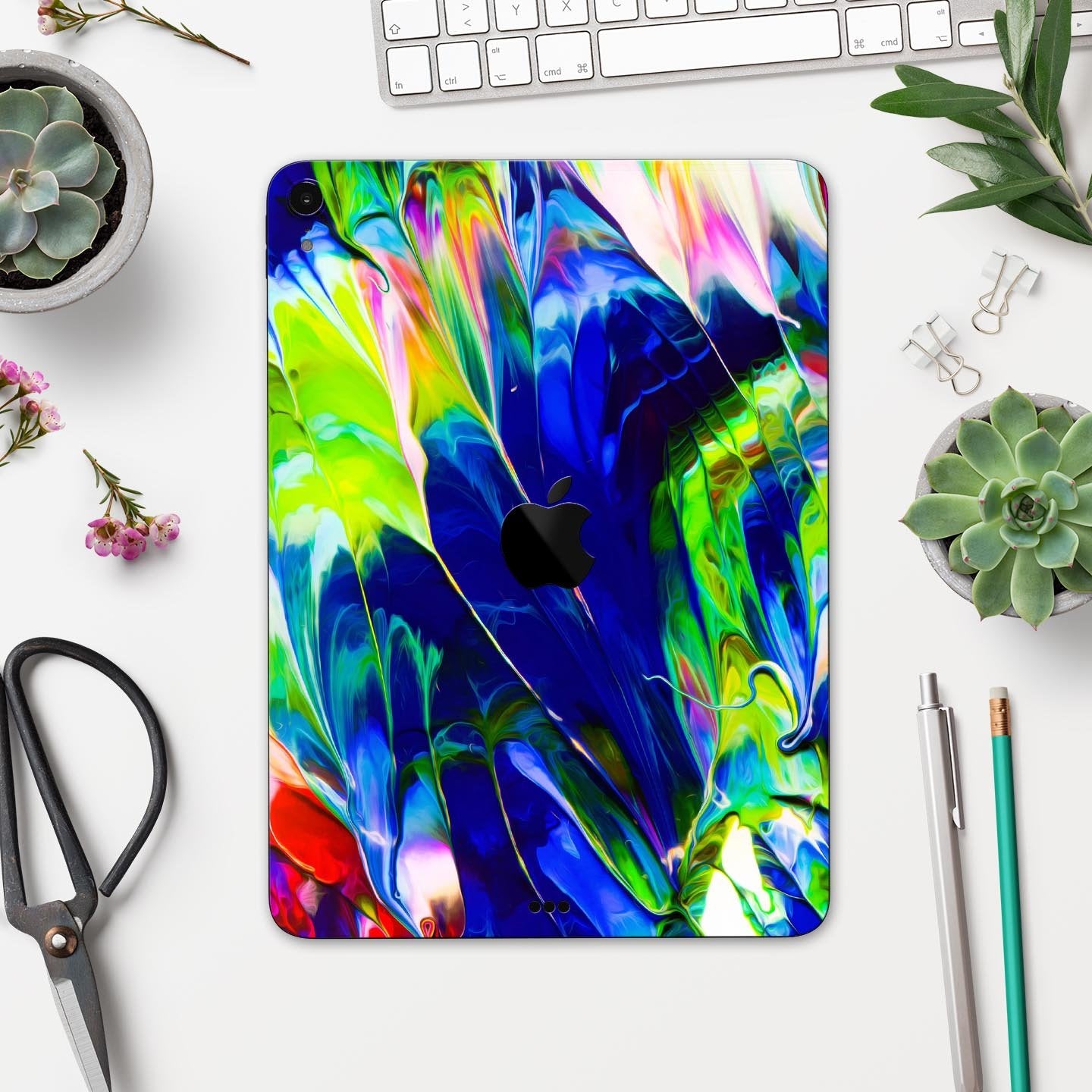 Blurred Abstract Flow V6 - Full Body Skin Decal for the Apple iPad Pro