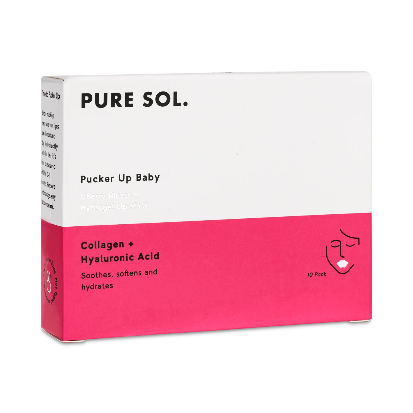 PURE SOL. Beauty Pucker Up Baby - Cherry Blossom Hydrogel Collagen Lip