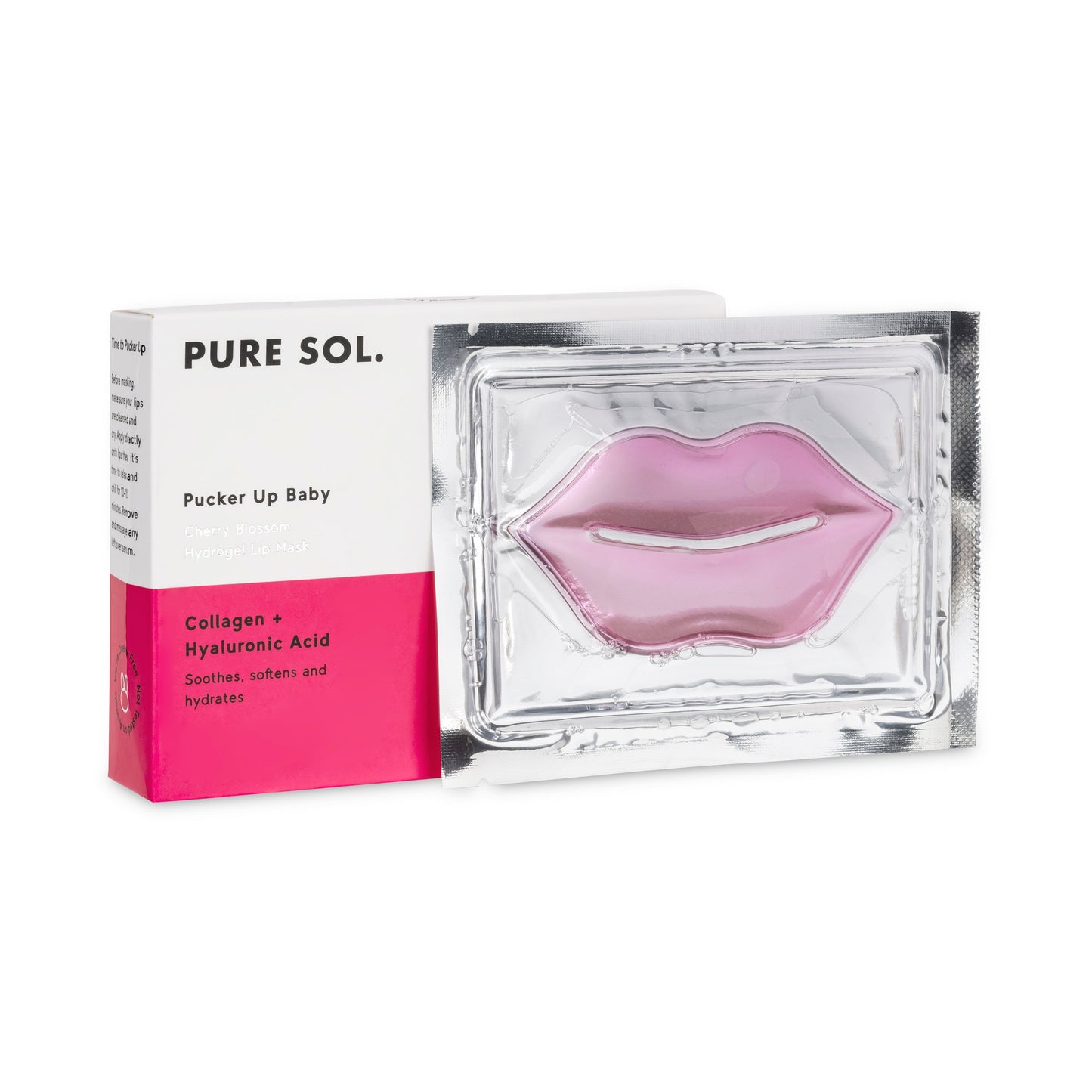 PURE SOL. Beauty Pucker Up Baby Cherry Blossom Hydrogel Collagen Lip