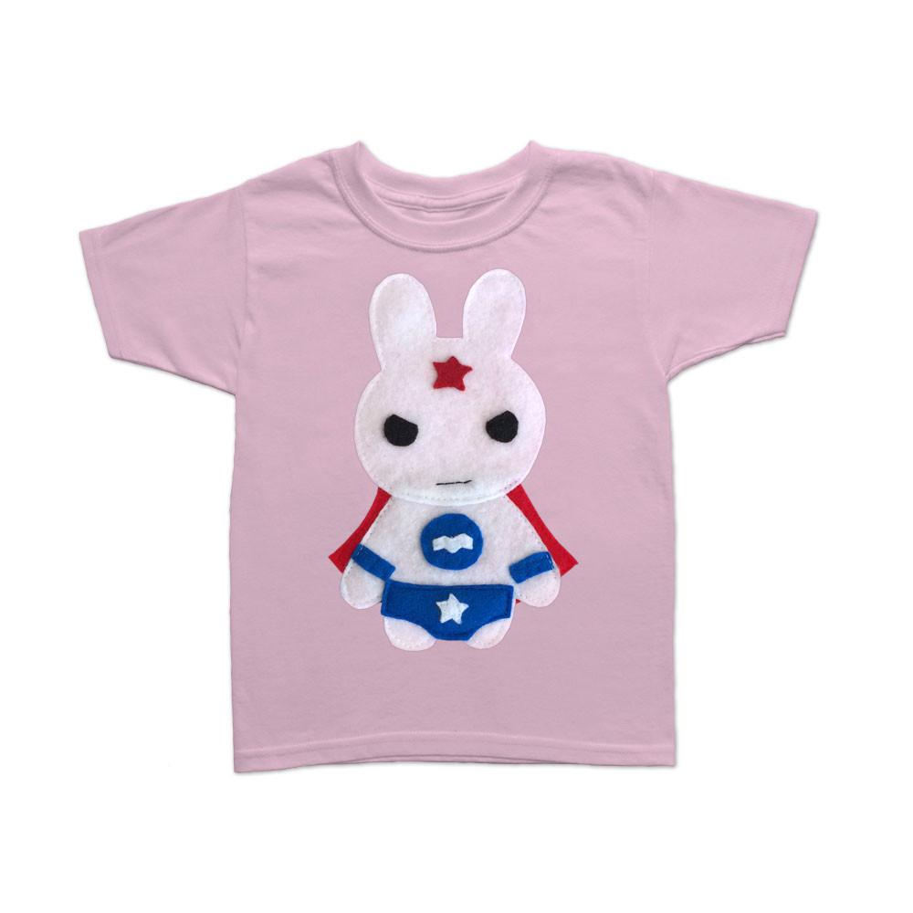 Kids Superhero Cape and Shirt - Team Super Animals - Star Bunny