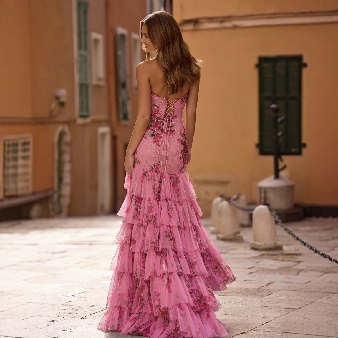 Printed Strapless Dress : Stylish And Sexy