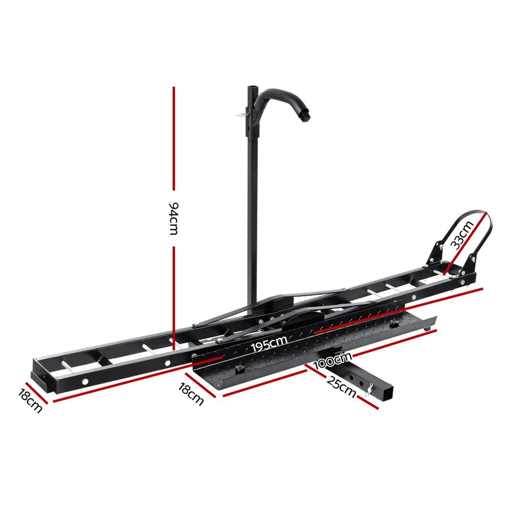 Giantz Motorcycle Motorbike Carrier Rack Ramp 2"Towbar Adjustable