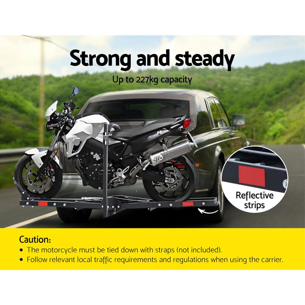 Giantz Motorcycle Motorbike Carrier Rack Ramp 2"Towbar Adjustable