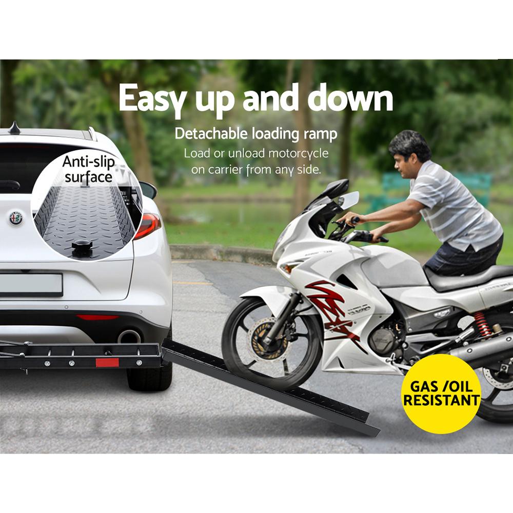 Giantz Motorcycle Motorbike Carrier Rack Ramp 2"Towbar Adjustable