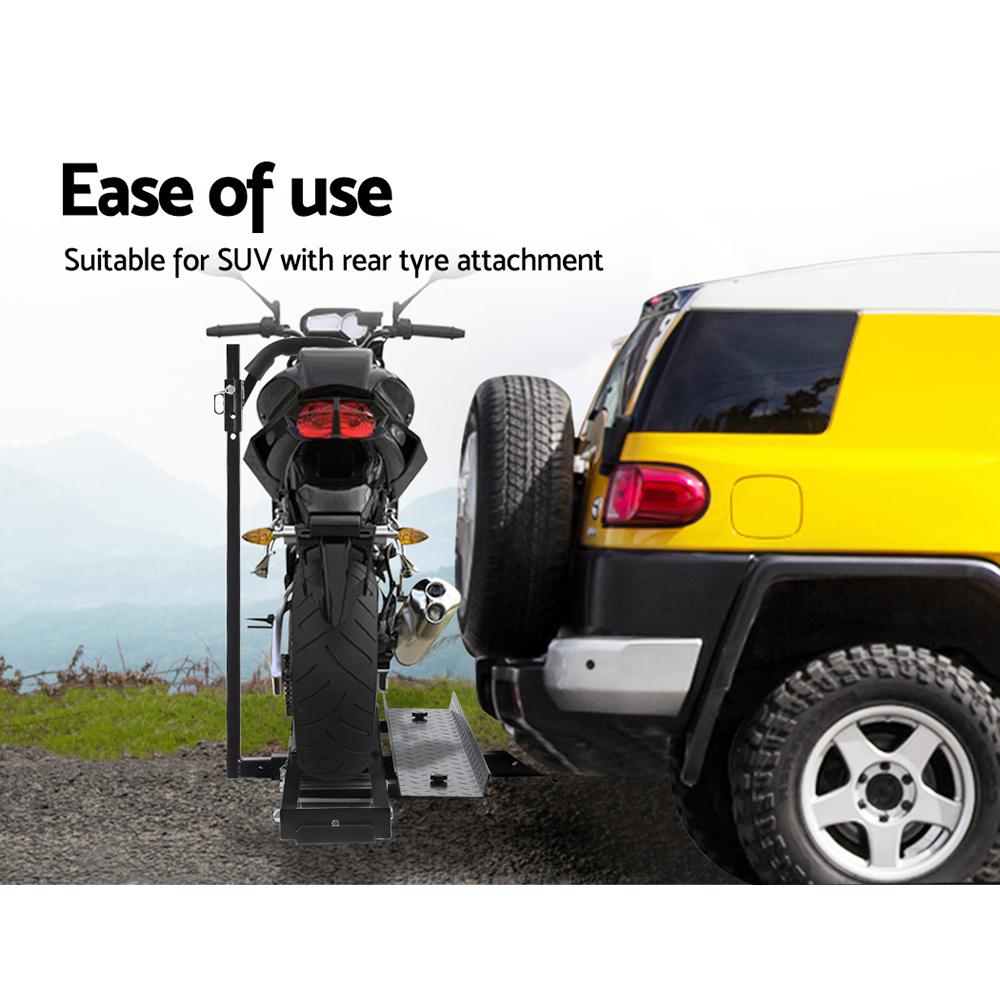 Giantz Motorcycle Motorbike Carrier Rack Ramp 2"Towbar Adjustable