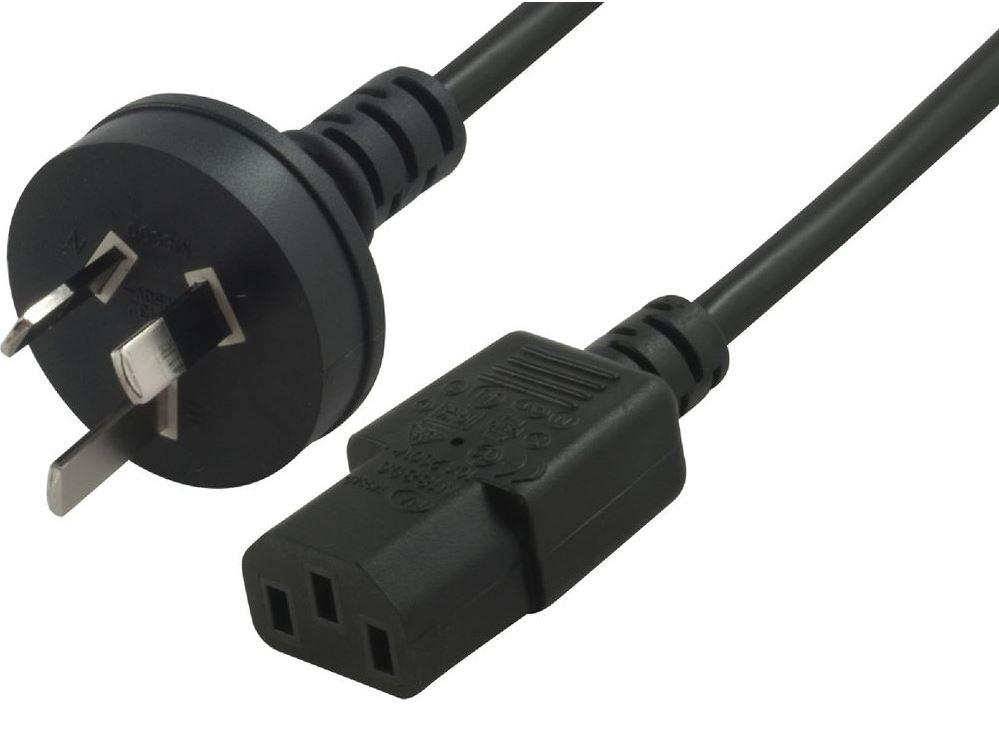 ASTROTEK AU Power Cable 2m - Male Wall 240v PC to Power Socket 3pin to