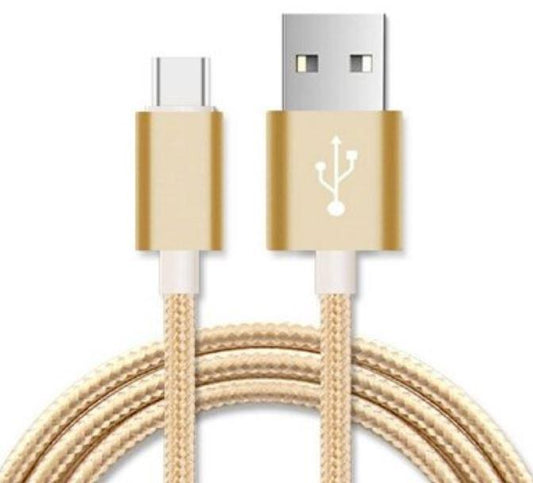 ASTROTEK 2m Micro USB Data Sync Charger Cable Cord Gold Color for