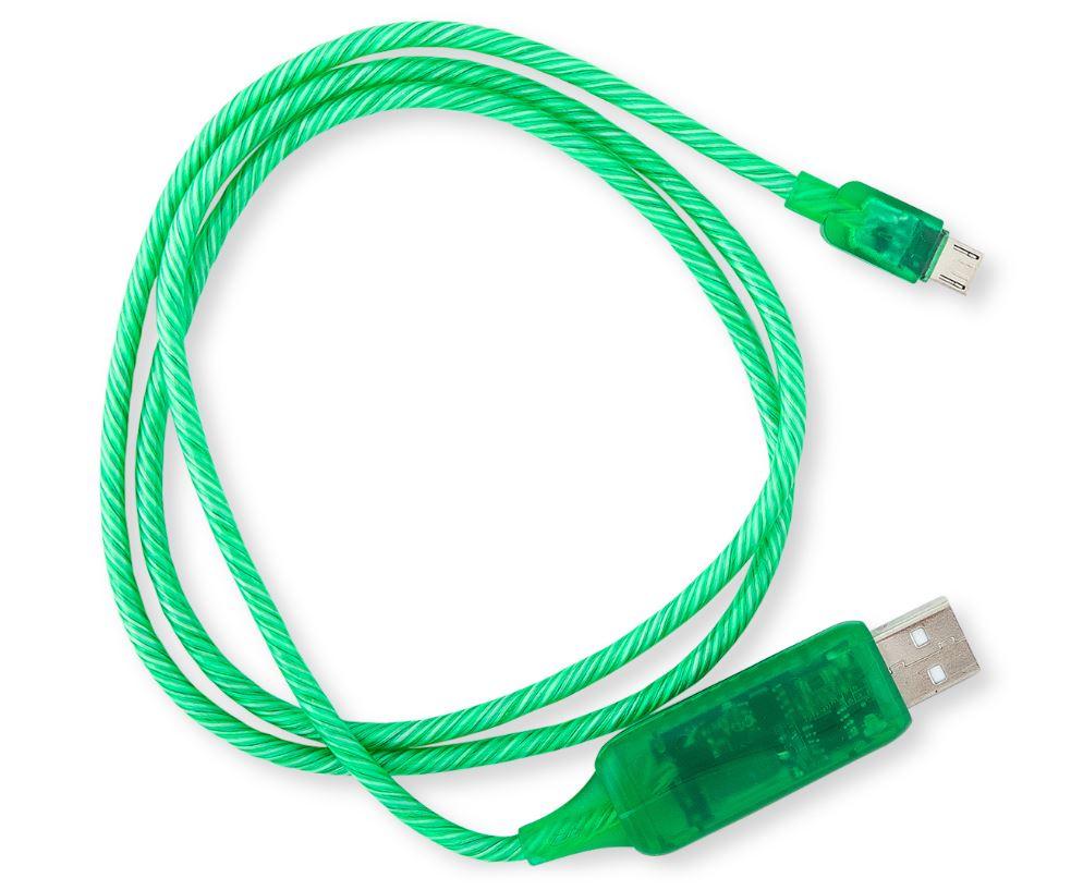 GENERIC 1m LED Light Up Visible Flowing Micro USB Charger Data Cable