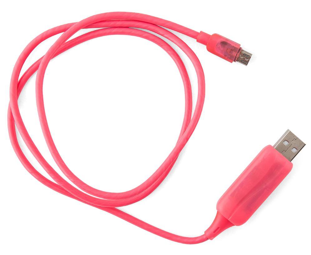 GENERIC 1m LED Light Up Visible Flowing Micro USB Charger Data Cable