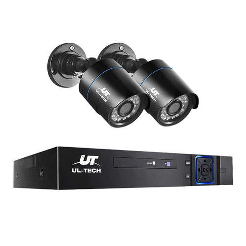 UL-TECH 1080P Security Camera System 4CH DVR with 2 CCTV Bullet
