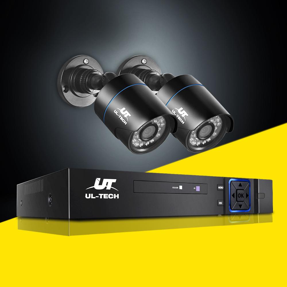 UL-TECH 1080P Security Camera System 4CH DVR with 2 CCTV Bullet