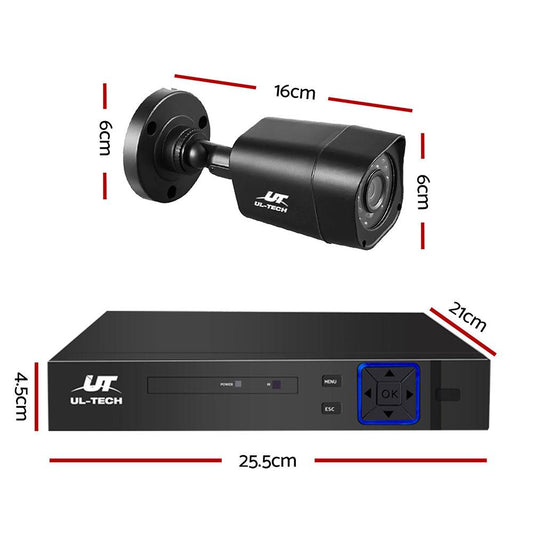 UL-TECH 1080P Security Camera System 8CH DVR with 8 CCTV Square