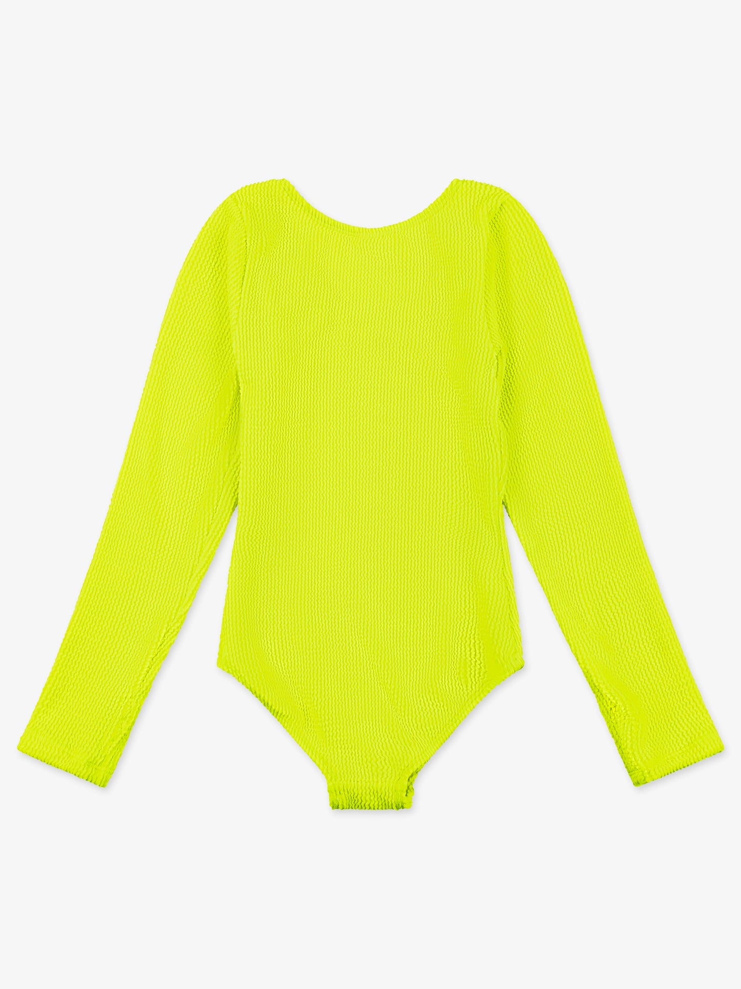 Crinkle Long Sleeve One Piece Swimsuit