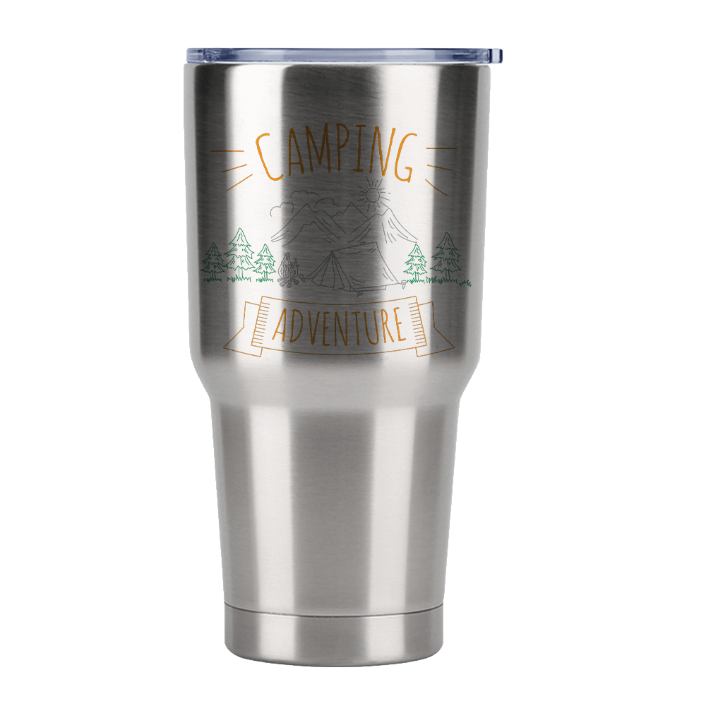 Camping Adventure 30oz Insulated Vacuum Sealed Tumbler