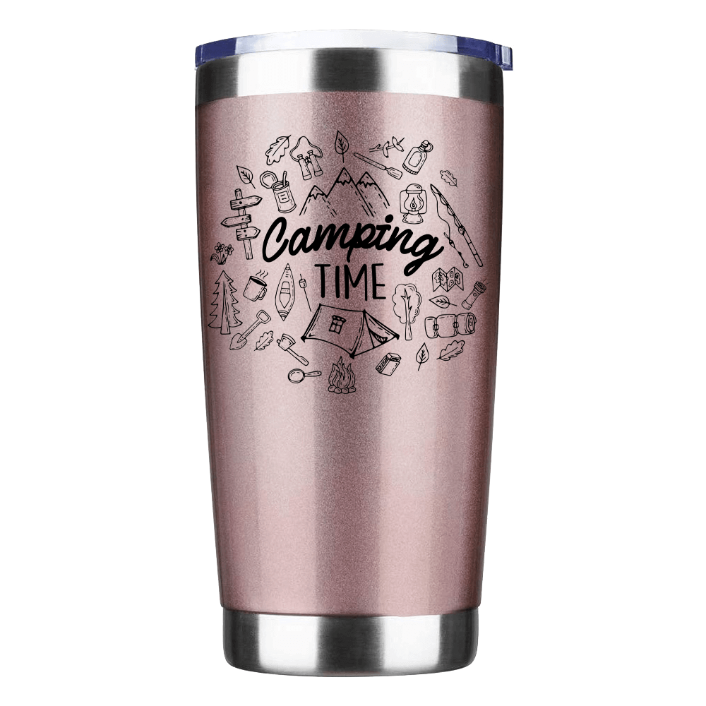 Camping Time 20oz Insulated Vacuum Sealed Tumbler