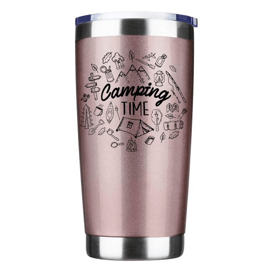 Camping Time 20oz Insulated Vacuum Sealed Tumbler