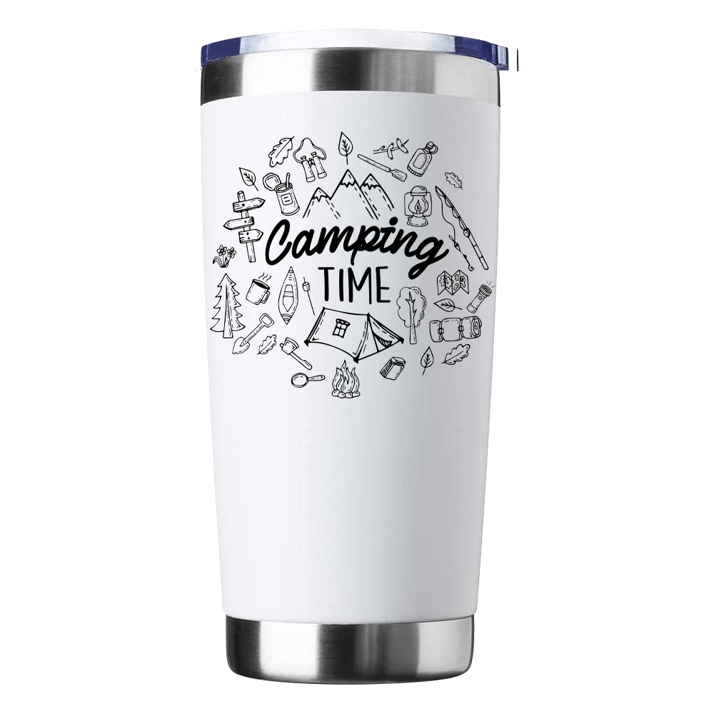 Camping Time 20oz Insulated Vacuum Sealed Tumbler