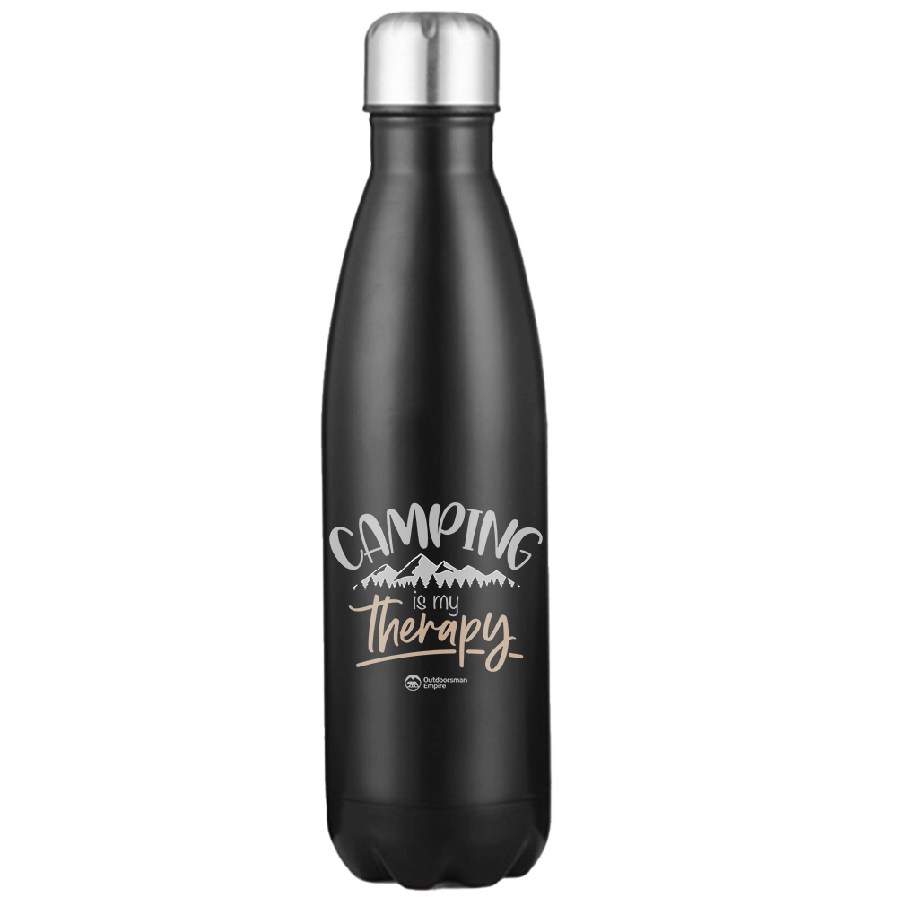 Camping Is My Therapy 17oz Stainless Water Bottle