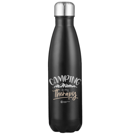Camping Is My Therapy 17oz Stainless Water Bottle