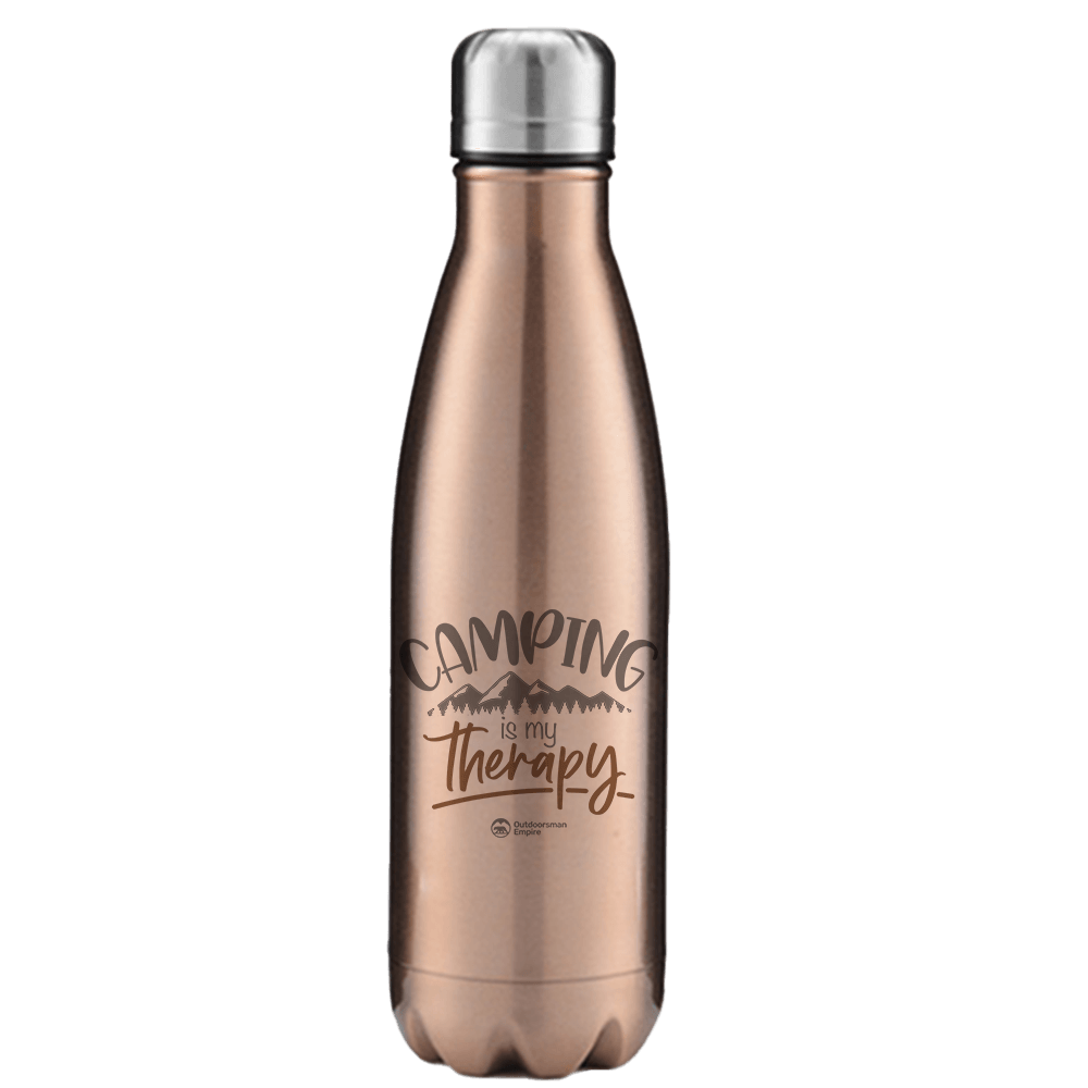 Camping Is My Therapy 17oz Stainless Water Bottle