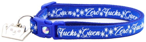 Zero Fucks Given Breakaway Cat Collar