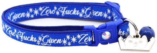 Zero Fucks Given Breakaway Cat Collar