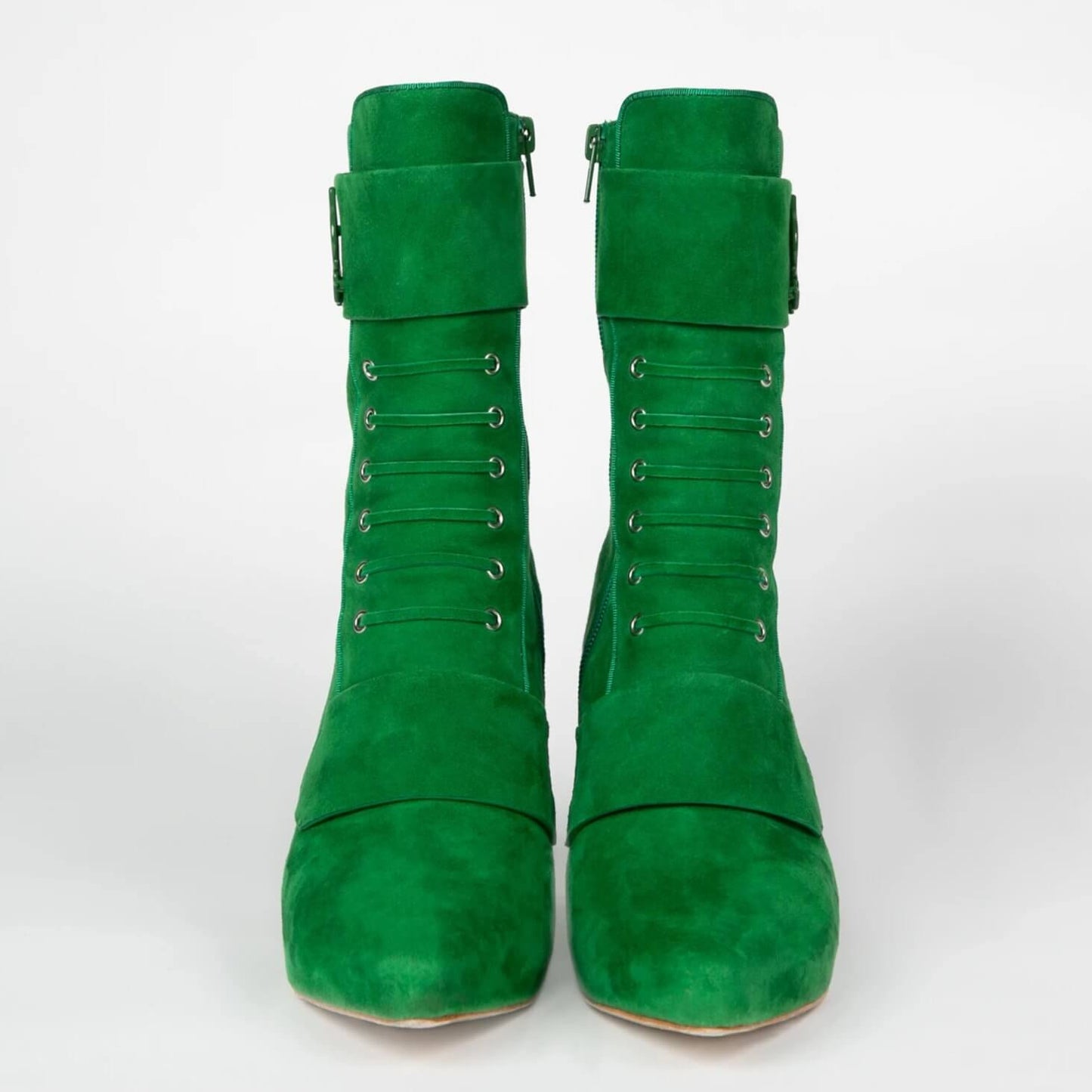 Michaela V Marta Green Suede Knee-High Boots