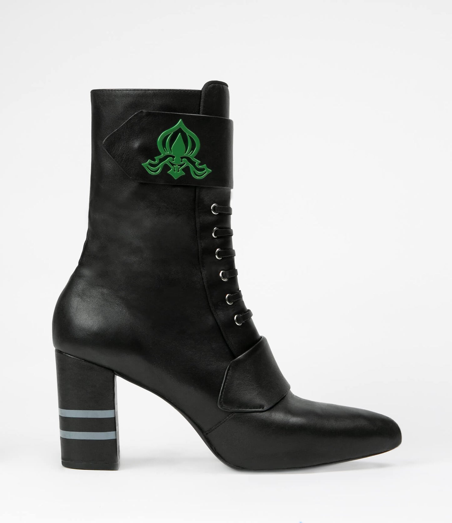 Michaela V Marta Black Leather Knee-High Boots