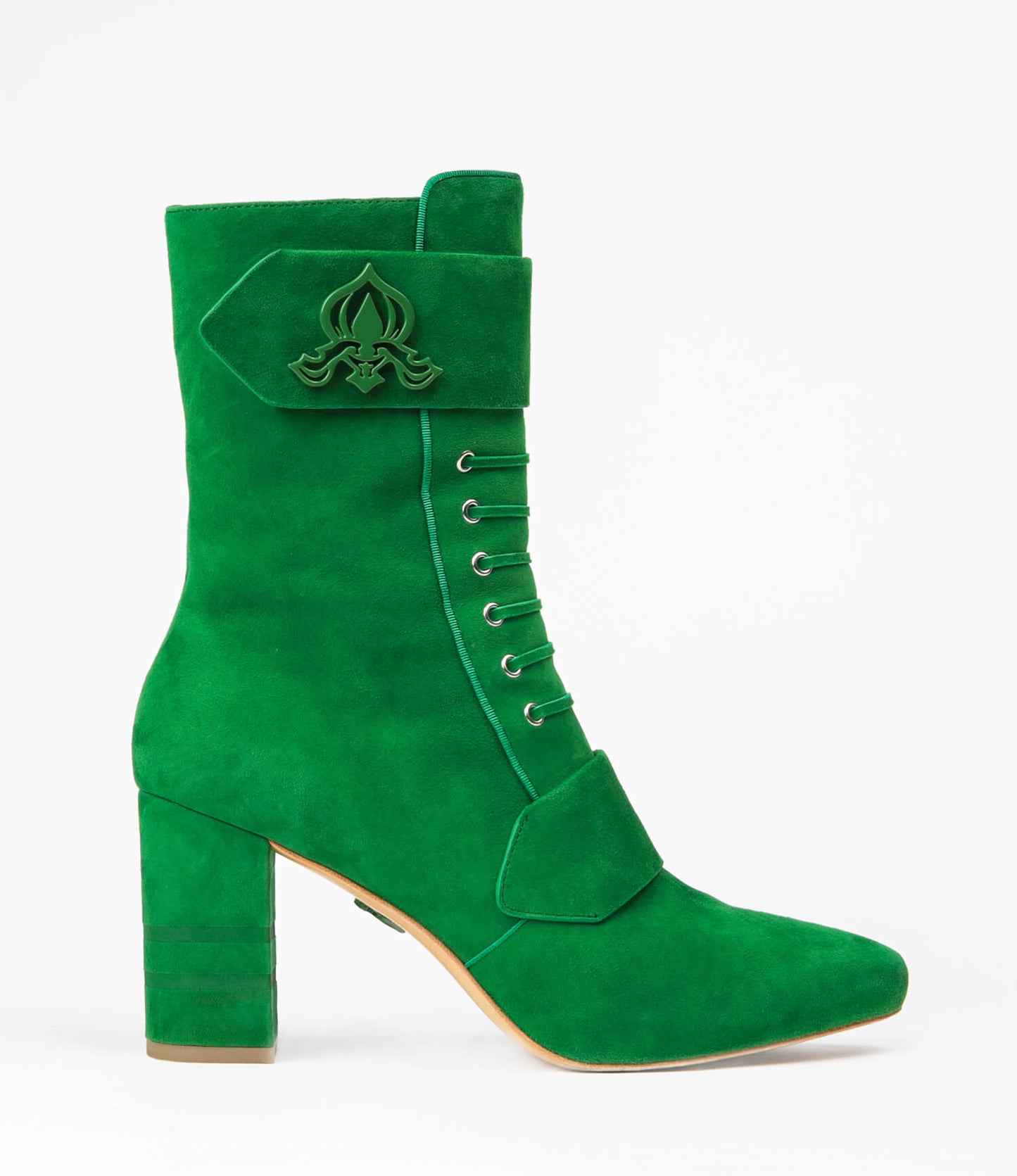 Michaela V Marta Green Suede Knee-High Boots