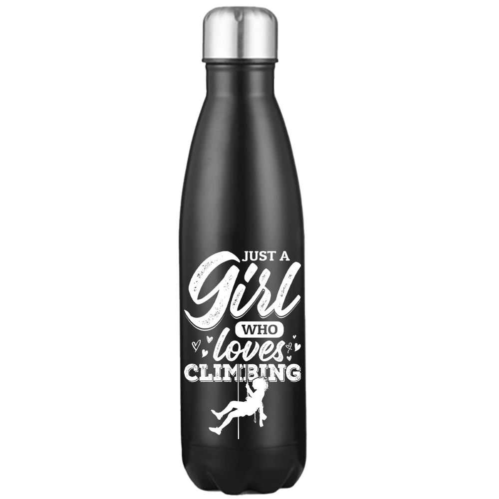 Climbing Just A Girl Who Loves Climbing 17oz Stainless Water Bottle