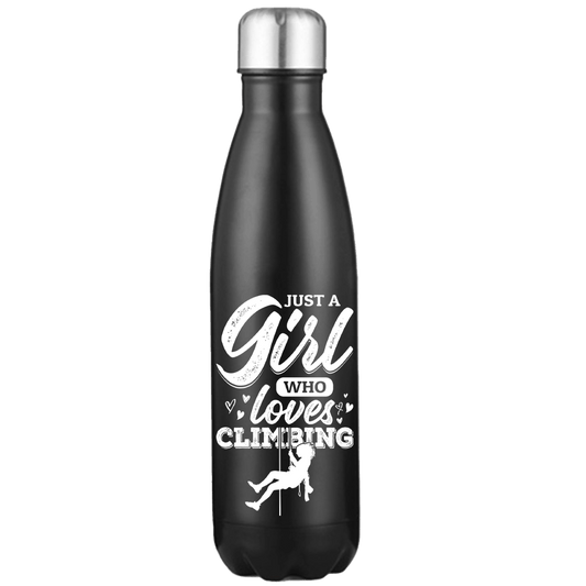 Climbing Just A Girl Who Loves Climbing 17oz Stainless Water Bottle