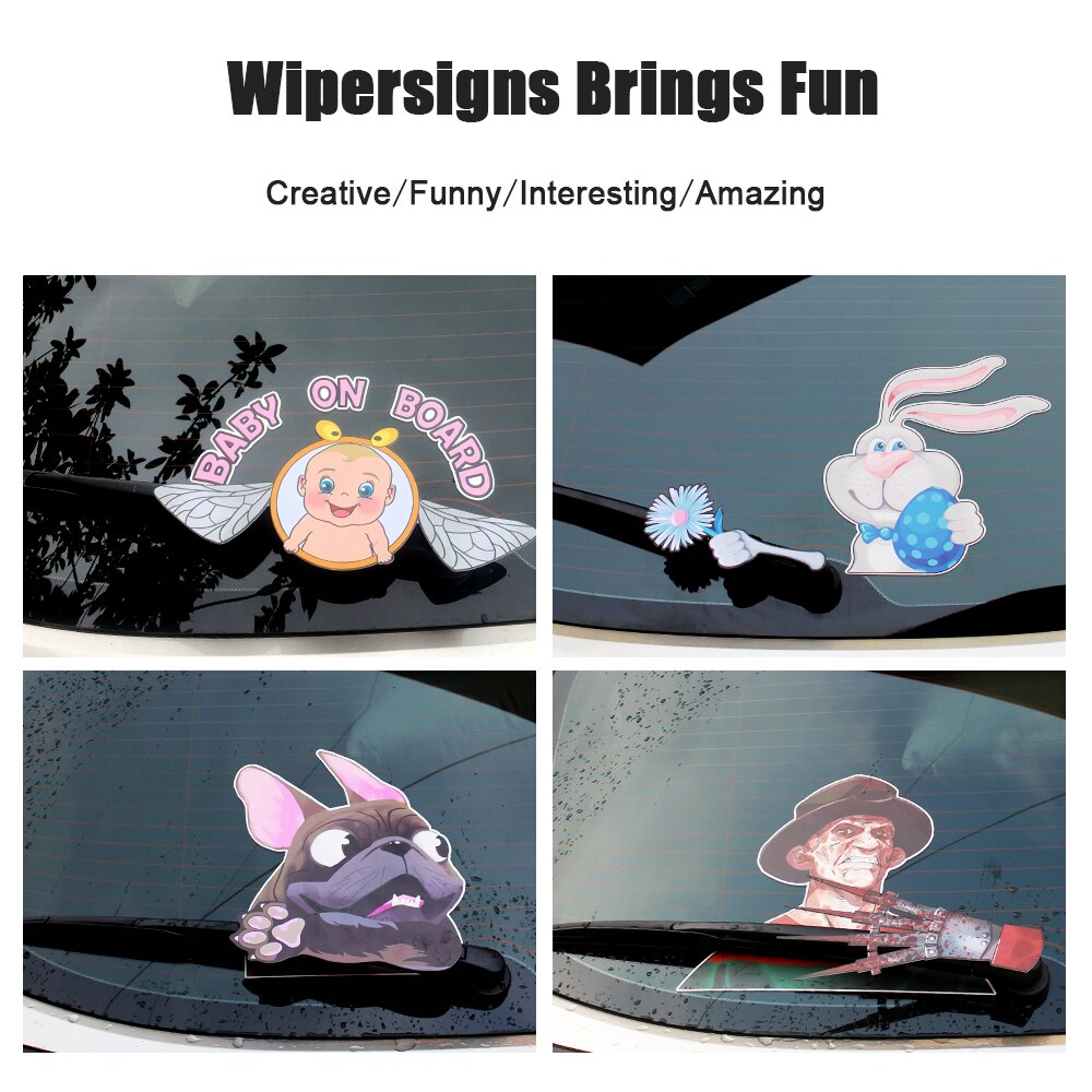 Cute Totoro with Lotus leaf Waving Wiper Decals