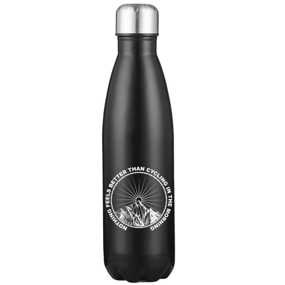 Cycling In The Morning 17oz Stainless Water Bottle