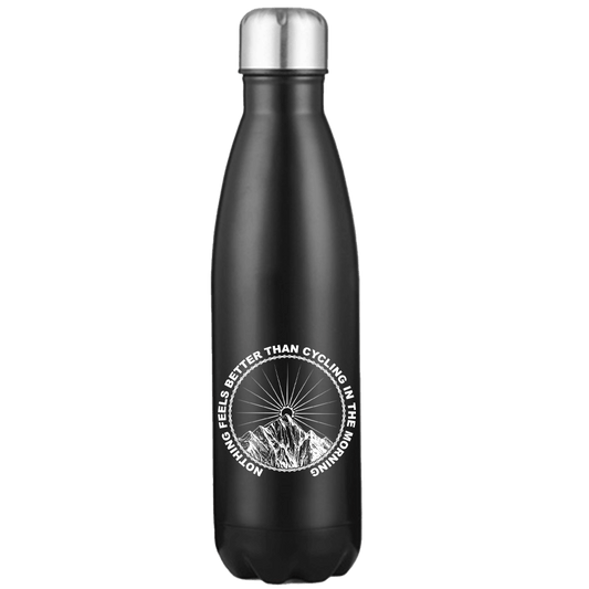 Cycling In The Morning 17oz Stainless Water Bottle