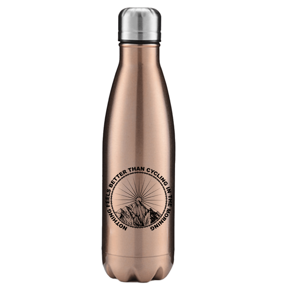 Cycling In The Morning 17oz Stainless Water Bottle