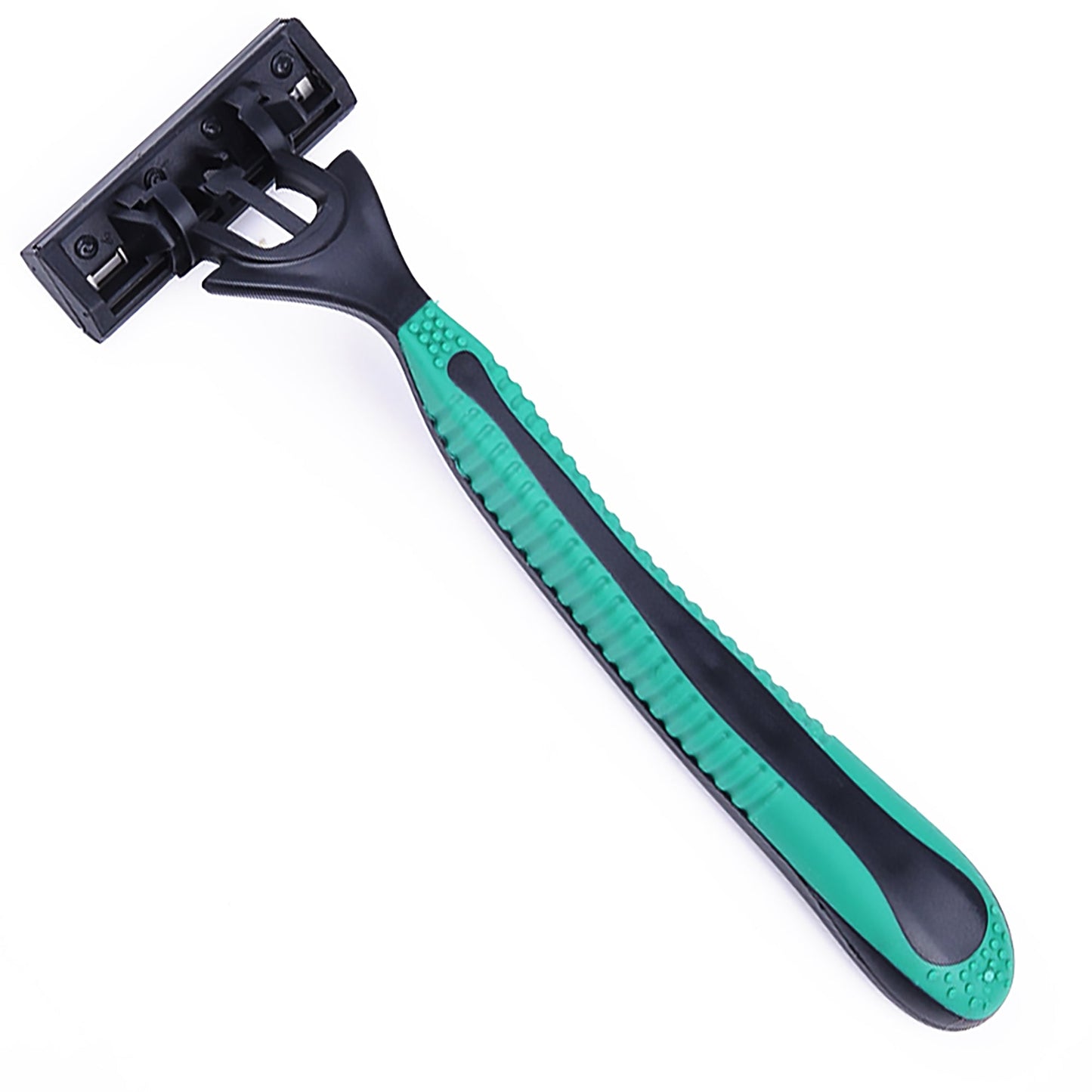 12 Disposable Razors Bundle – Green & Blue, 3-Blade Shaving Technology