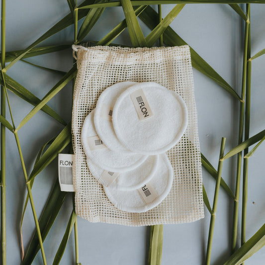 Reusable Bamboo Makeup Remover Pads X12 + Mesh Laundry Bag + Storage