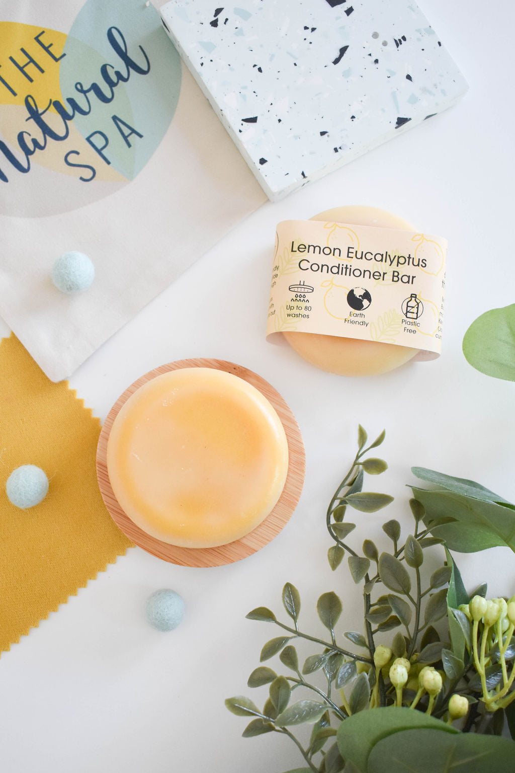 Lemon Eucalyptus Solid Conditioner Bar | Natural Hair Conditioner for