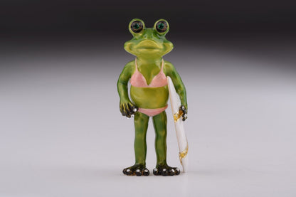 Frog Holding a Surfboard