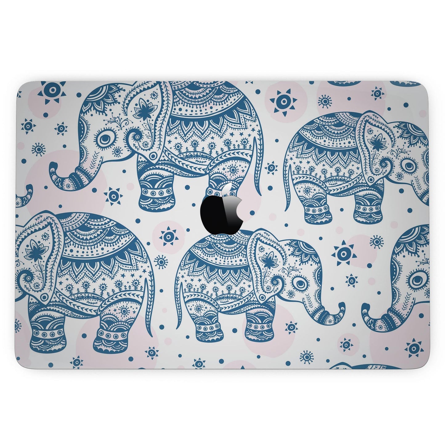 Ethnic Navy Seamless Aztec Elephant - MacBook Pro with Touch Bar Skin